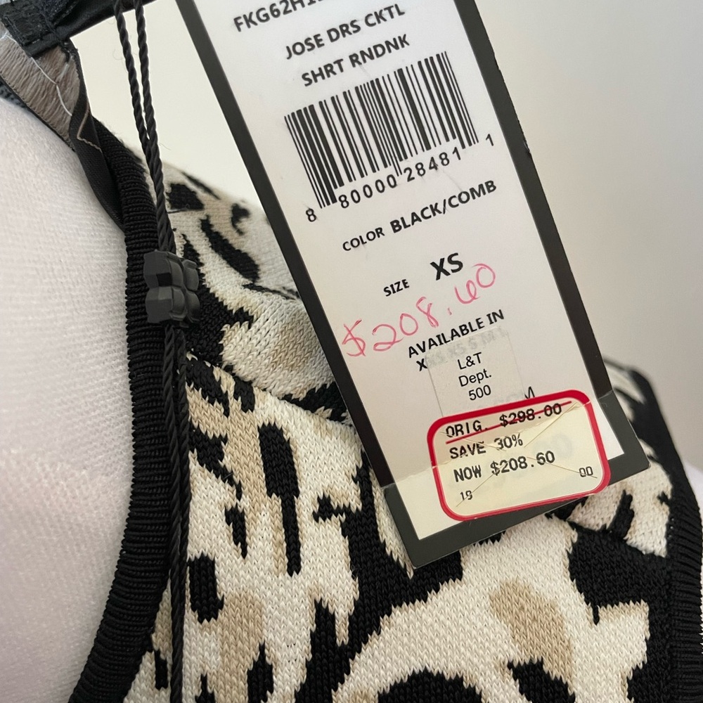 Black floral BCBG dress